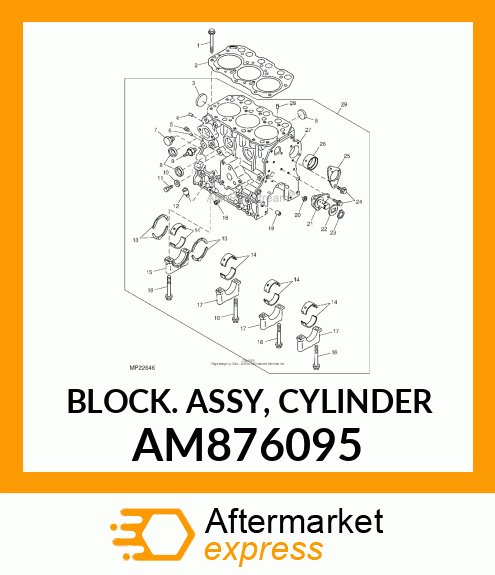 BLOCK ASSY, CYLINDER AM876095