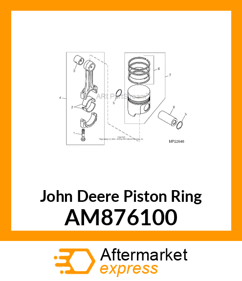 RING SET, PISTON AM876100