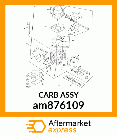 CARBURETOR ASSEMBLY am876109