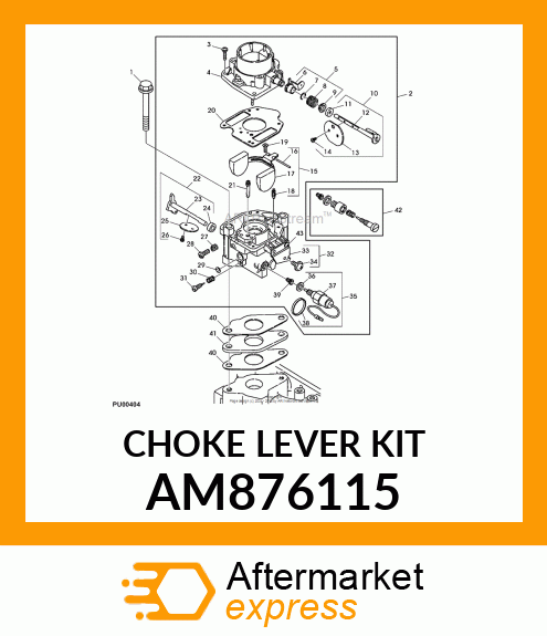 CHOKE LEVER KIT AM876115