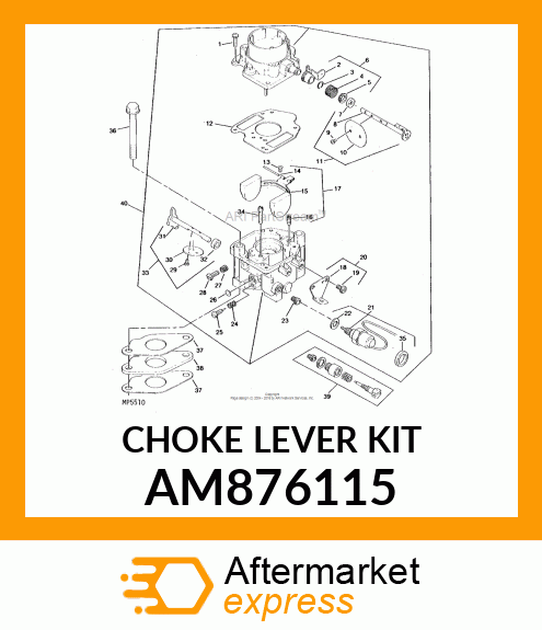 CHOKE LEVER KIT AM876115