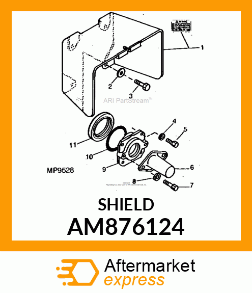 SHIELD, PTO, ASSY AM876124