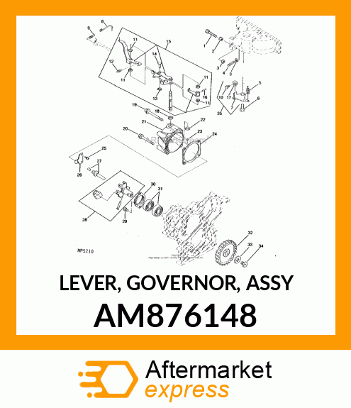 LEVER, GOVERNOR, ASSY AM876148