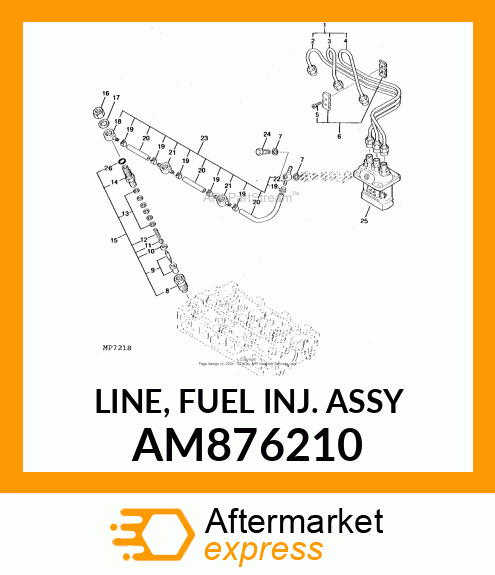 LINE, FUEL INJ. ASSY AM876210