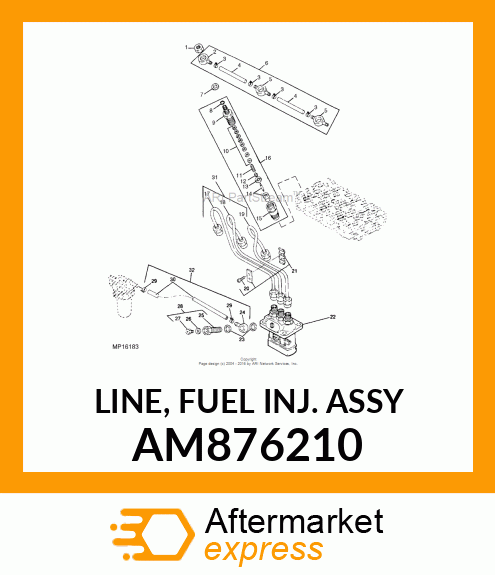 LINE, FUEL INJ. ASSY AM876210