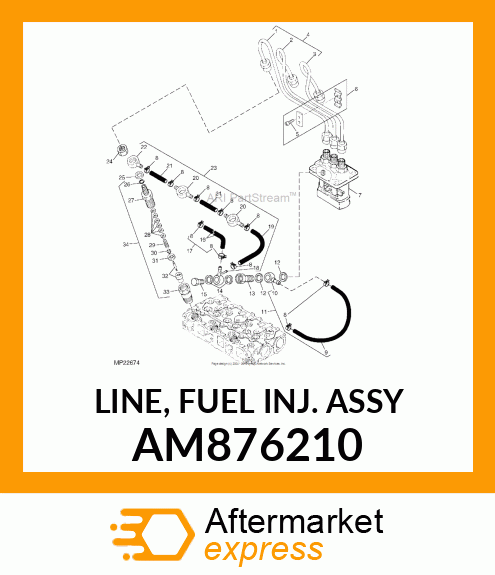 LINE, FUEL INJ. ASSY AM876210