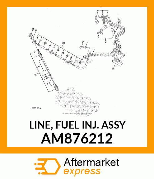 LINE, FUEL INJ. ASSY AM876212
