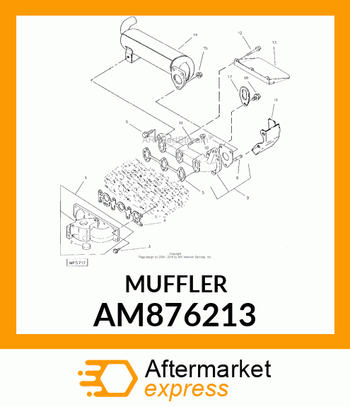 MUFFLER ASSEMBLY AM876213