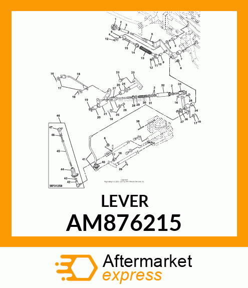 LEVER, LEVER ASSEMBLY AM876215