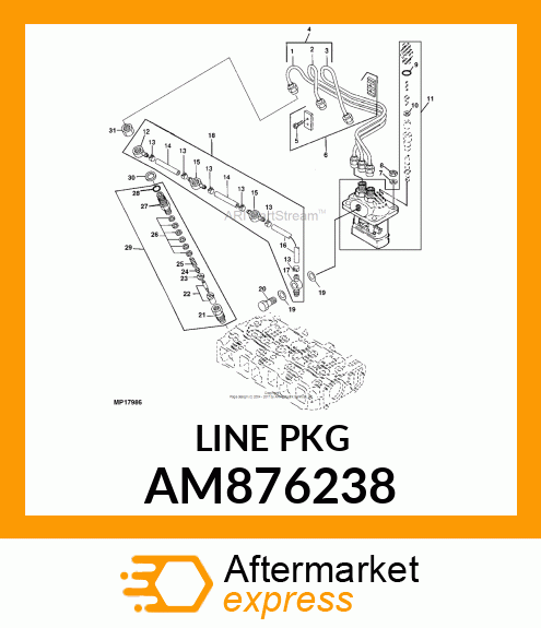 FUEL INJECTION LINE ASSY AM876238