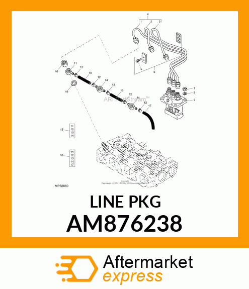 FUEL INJECTION LINE ASSY AM876238