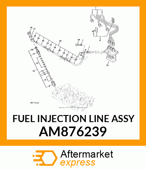 FUEL INJECTION LINE ASSY AM876239