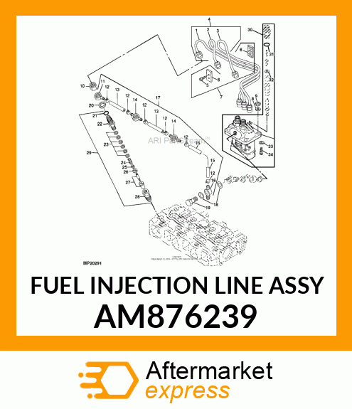 FUEL INJECTION LINE ASSY AM876239