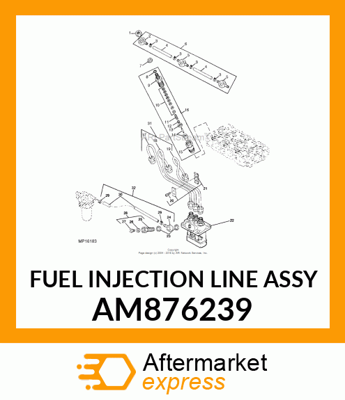 FUEL INJECTION LINE ASSY AM876239