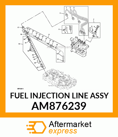 FUEL INJECTION LINE ASSY AM876239