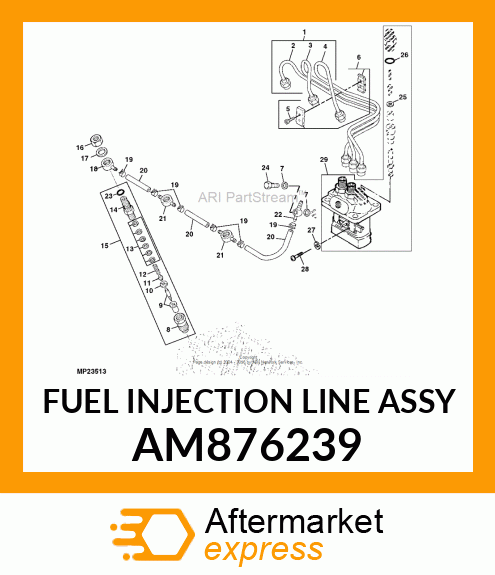 FUEL INJECTION LINE ASSY AM876239