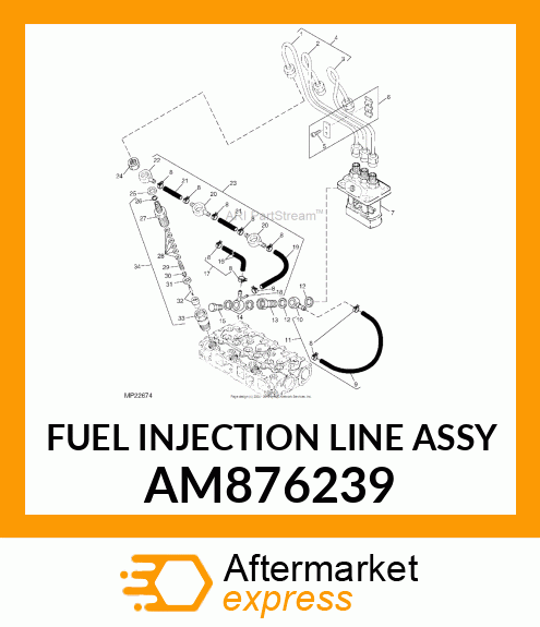 FUEL INJECTION LINE ASSY AM876239