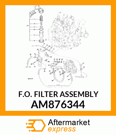 F.O. FILTER ASSEMBLY AM876344