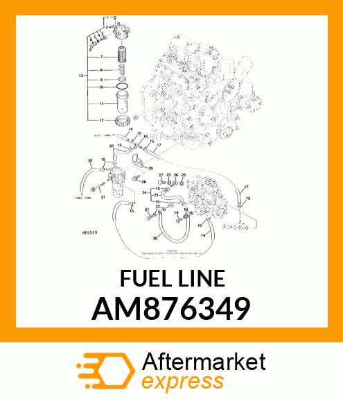 PIPE ASSEMBLY, F.O. AM876349