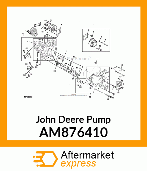 FEED PUMP ASSEMBLY, F.O. AM876410