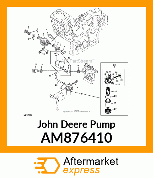 FEED PUMP ASSEMBLY, F.O. AM876410