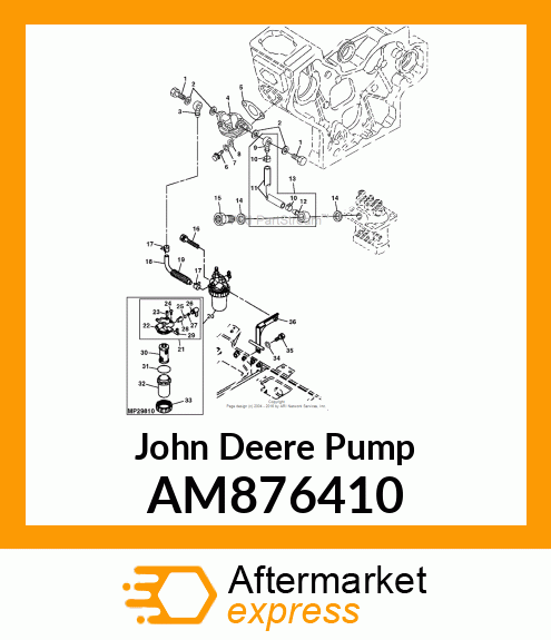 FEED PUMP ASSEMBLY, F.O. AM876410