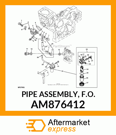 PIPE ASSEMBLY, F.O. AM876412