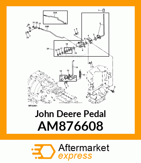 PEDAL ASSY, FOOT AM876608