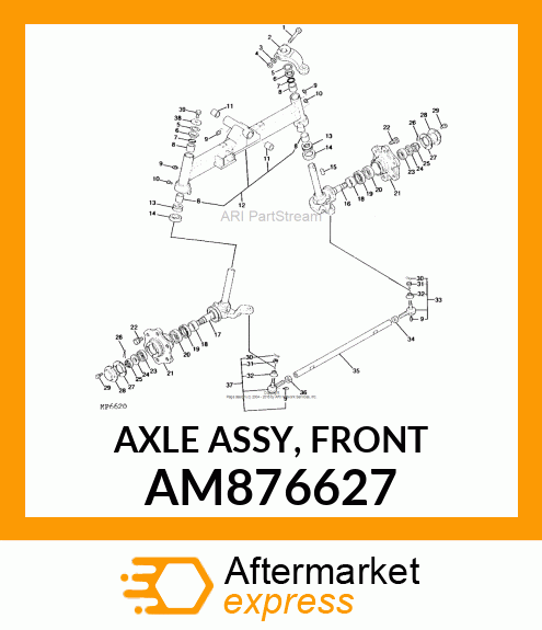 AXLE ASSY, FRONT AM876627