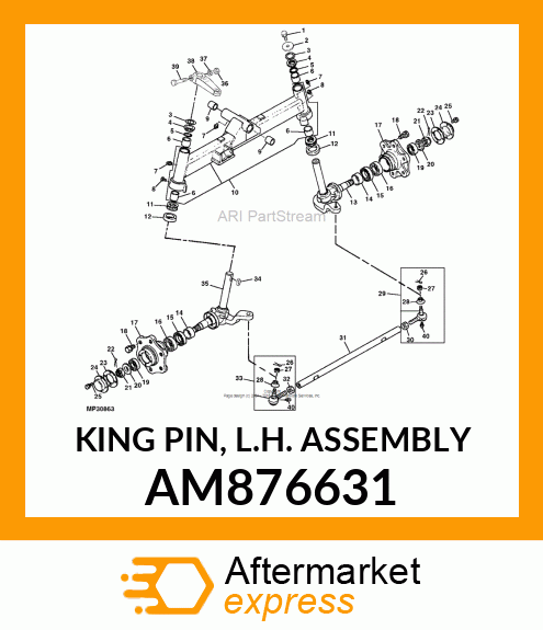 KING PIN, L.H. ASSEMBLY AM876631