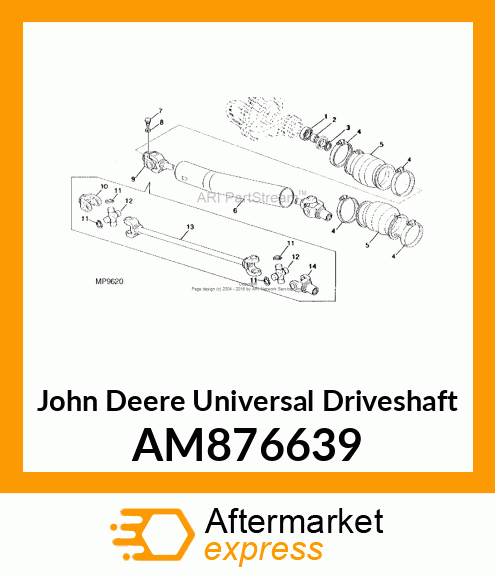 DRIVESHAFT, UNIVERSAL AM876639