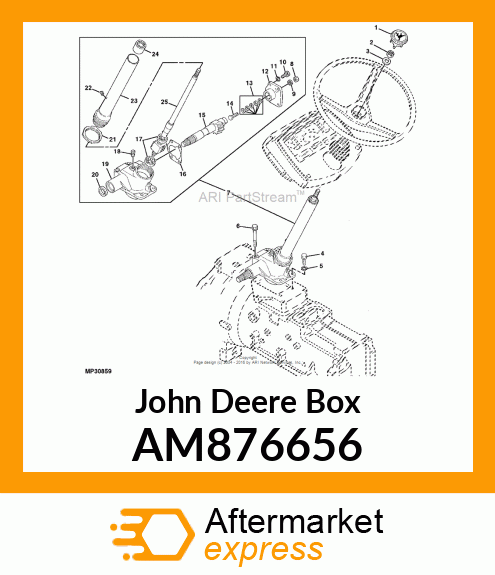STEERING BOX ASSEMBLY AM876656