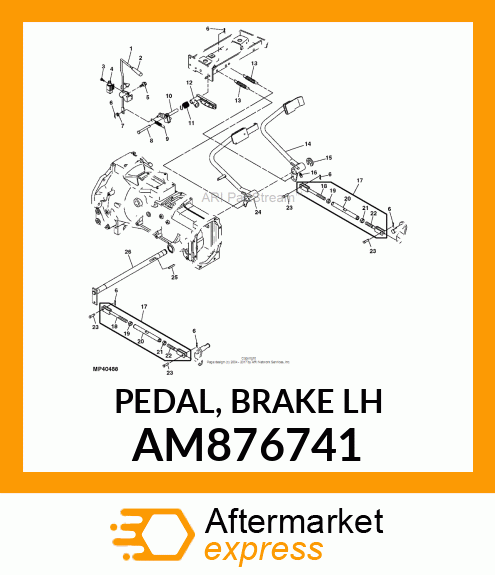 PEDAL, BRAKE LH AM876741