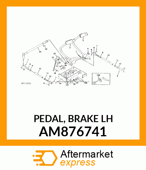 PEDAL, BRAKE LH AM876741