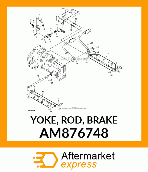 YOKE, ROD, BRAKE AM876748