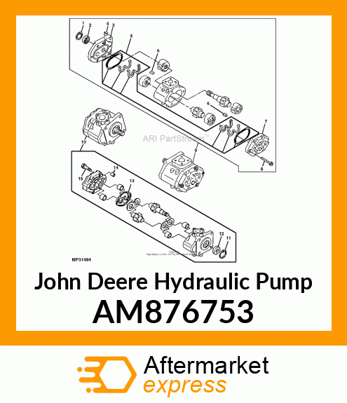 PUMP, HYDRAULIC AM876753