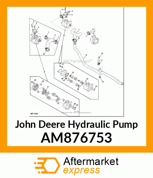 PUMP, HYDRAULIC AM876753