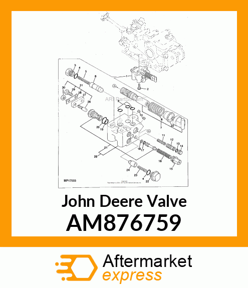 VALVE, ROCKSHAFT COMP. AM876759