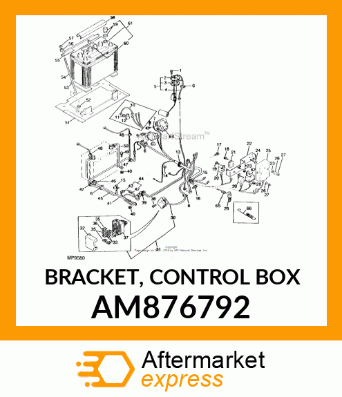BRACKET, CONTROL BOX AM876792