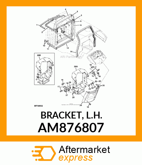 BRACKET, L.H. AM876807