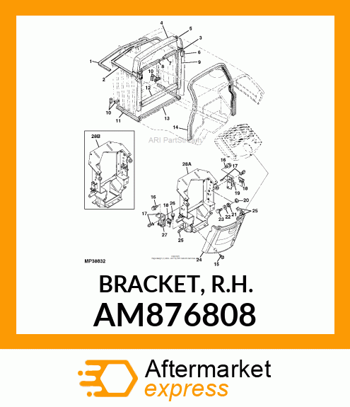 BRACKET, R.H. AM876808