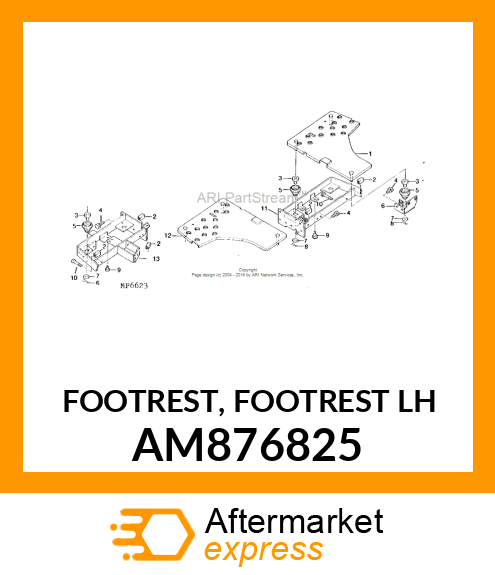 FOOTREST, FOOTREST LH AM876825