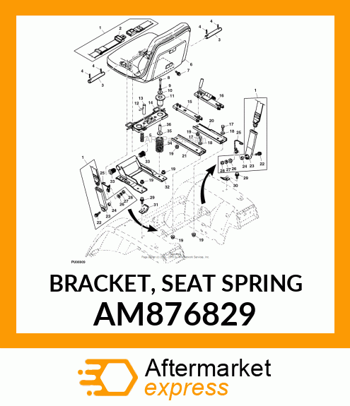 BRACKET, SEAT SPRING AM876829