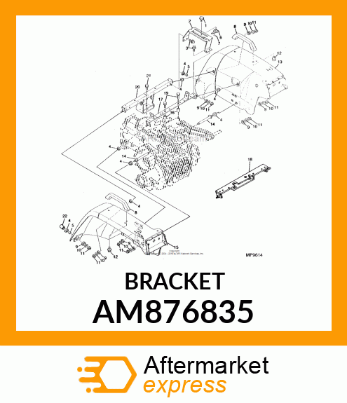 BRACKET, BRACKET, FENDER AM876835