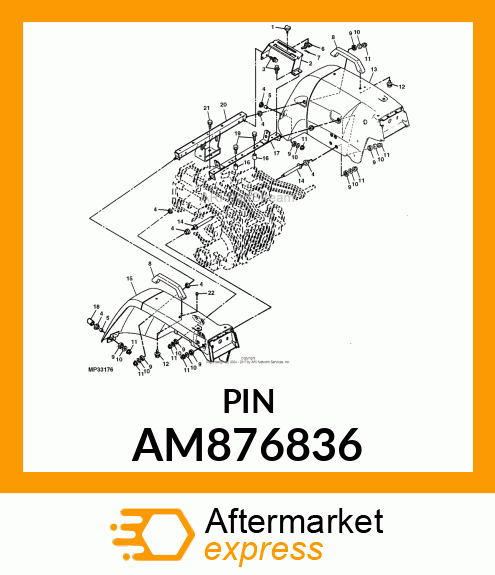 BRACKET, BRACKET, FENDER AM876836