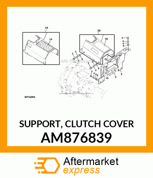 SUPPORT, CLUTCH COVER AM876839