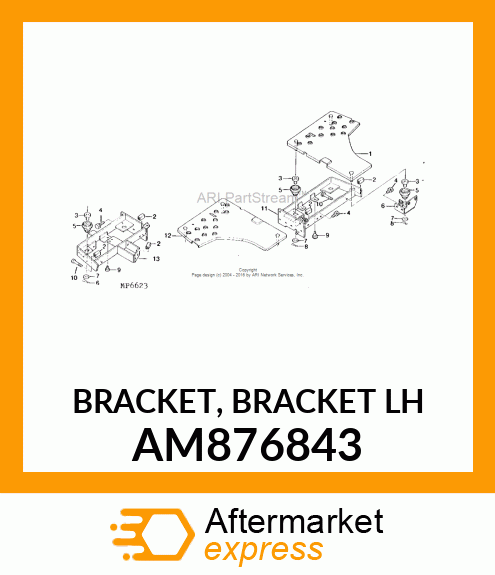 BRACKET, BRACKET LH AM876843