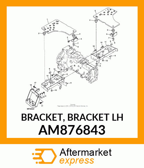 BRACKET, BRACKET LH AM876843