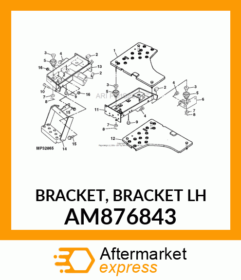 BRACKET, BRACKET LH AM876843