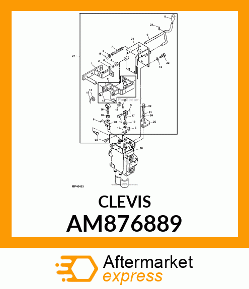 CLEVIS, CLEVIS COMP. AM876889